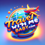 DALL·E 2024-01-25 12.31.17 - A high gloss, 3D logo for a website named 'TravelWithMeBaby.com'. The logo should be vibrant and colorful, reflecting a sense of adventure and family-